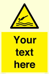 Custom Warning diving area